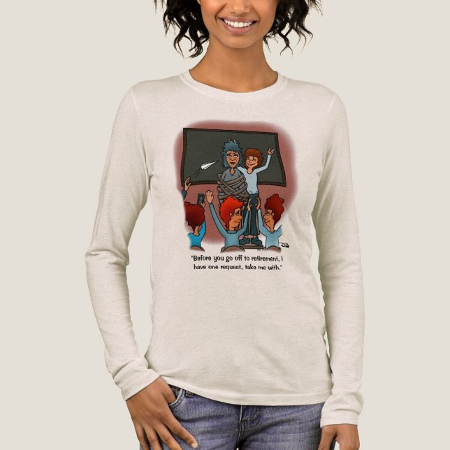Take me With Long-Sleeved Tri-Blend T-Shirt Shirt (Front)