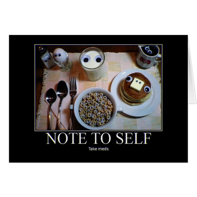 Take Meds! card (Front Horizontal)