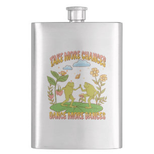Take More Chances, Dance More Dances Hip Flask