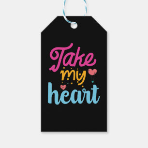 Take My Heart Valentine Gift Tags