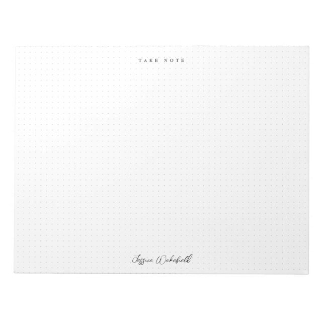 Take Note Dotted Tear Off Notepad | Your Name (Front)