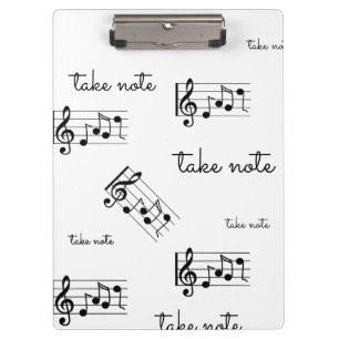 "Take Note" Musical Note Clipboard