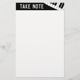 "Take Note" Musical Piano Stationery