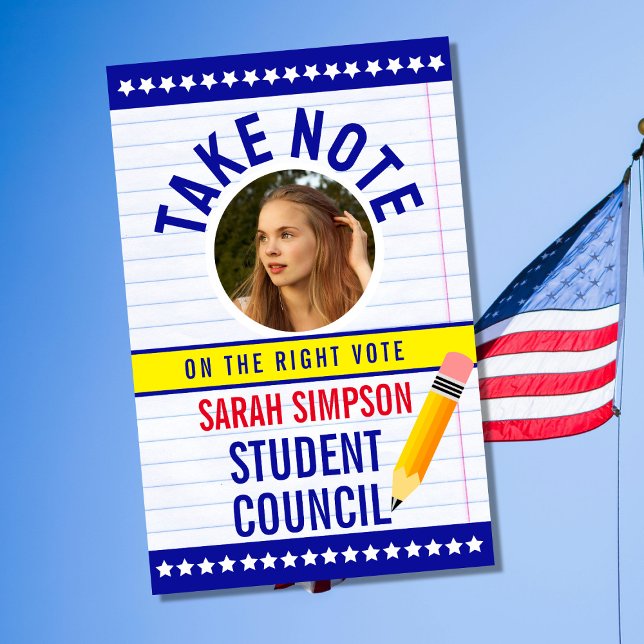Take Note: Vote" Election Student Council Election Poster (Creator Uploaded)