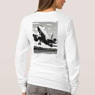 Take Off Women's T-Shirt with Aeroplane Art