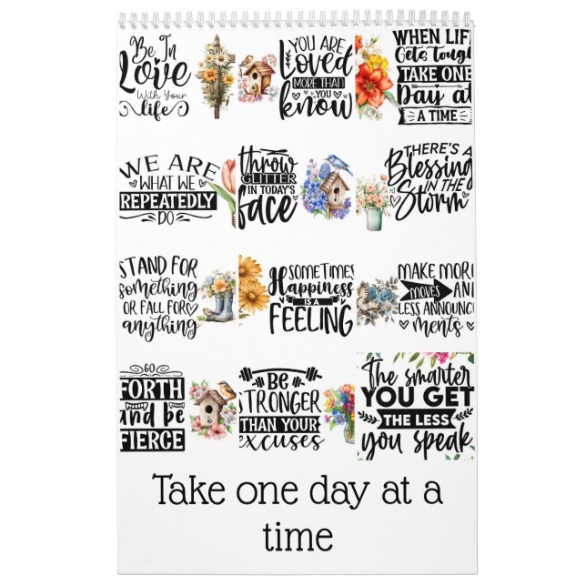 Take one day at a time calendar (Cover)