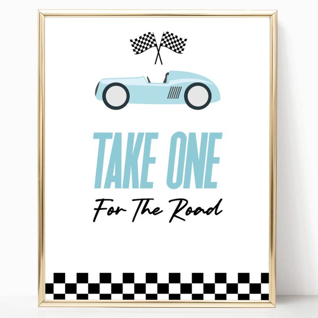 Take One For The Road Red Race Car Favours Sign (Creator Uploaded)