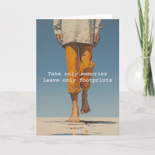 Take only memories, leave only footprints card (Front)