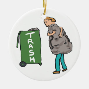 Take Out The Trash Ceramic Tree Decoration