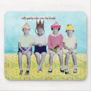 Take Over the World Retro Humourous Mousepad