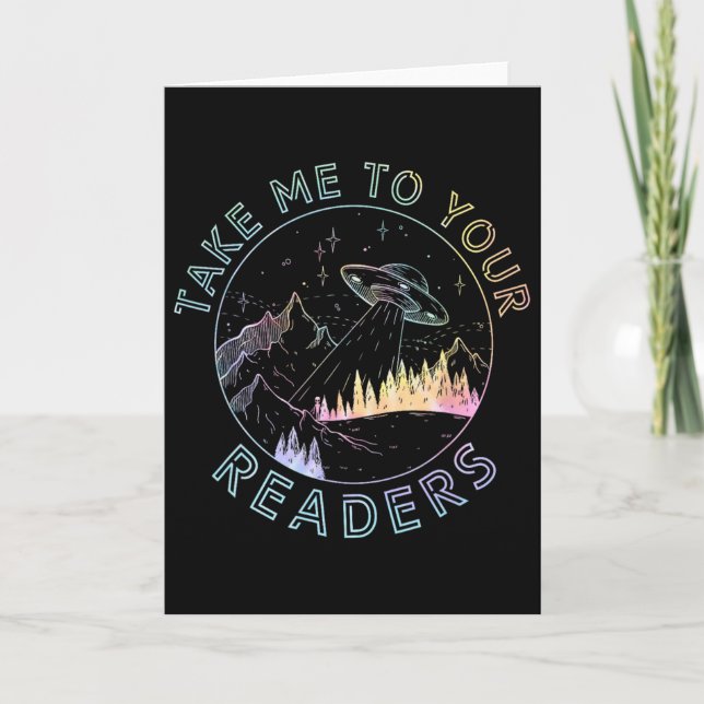 Take Reading English Teacher Library Alien Space T Card (Front)