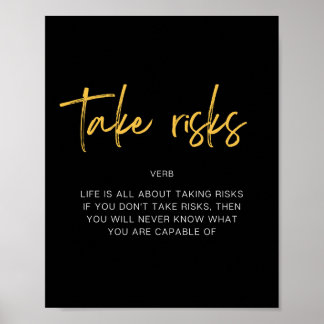 Take Risks Inspiring Quote Poster