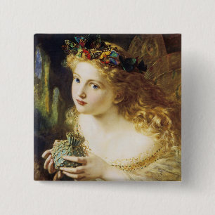 Take The Fair Face of Woman 15 Cm Square Badge