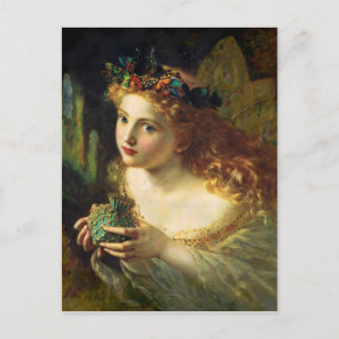 Take the Fair Face of Woman, Fairy butterflies Postcard