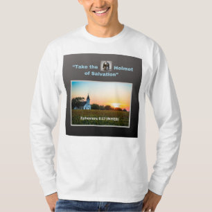 Take the Helmet of Salvation - White Long Sleeve T-Shirt