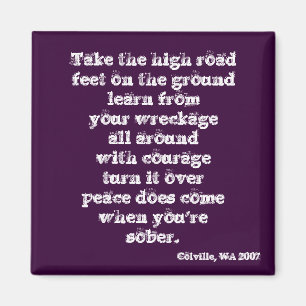 Take the high road magnet