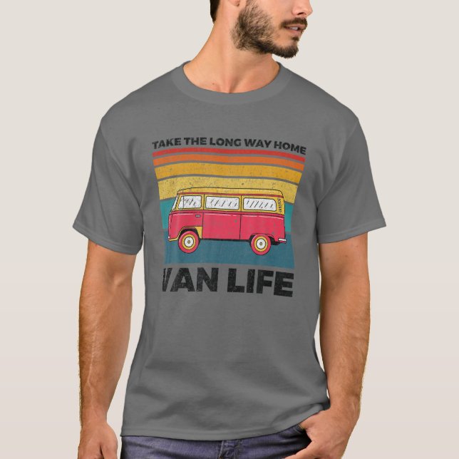 Take The Long Way Home Van Life T-Shirt (Front)