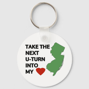 Take the next U-turn into my heart Key Ring