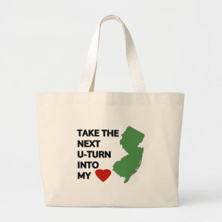 Take the next U-turn into my heart Large Tote Bag