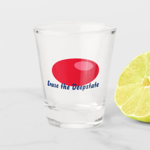 Take the RED pill Oval Sticker Shot Glass