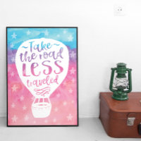 Take The Road Less Travelled Watercolor Quote