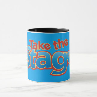 Take the Stage Black Ringer Mug