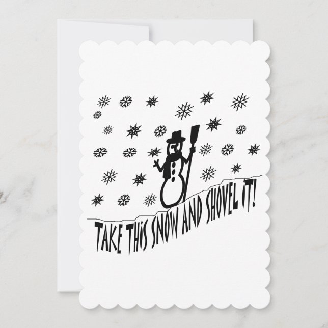 Take This Snow and Shovel It Flat Card (Front)