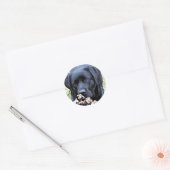 Take Time - Black Lab - Black Labrador Classic Round Sticker (Envelope)