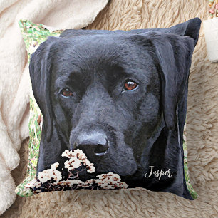 Take Time - Black Lab - Black Labrador Cushion