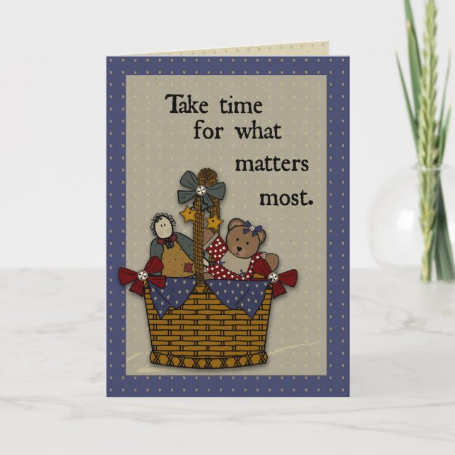 Take Time Get Well, Country Basket Card (Front)