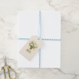 Take Time to Bloom Bouquet Design Gift Tags