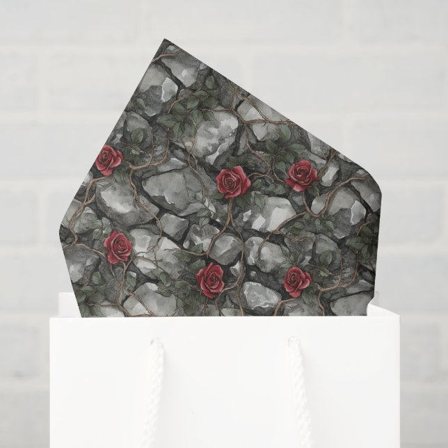 Take Time To Smell The Roses Bricks Wedding Tissue Paper (Gift Bag)