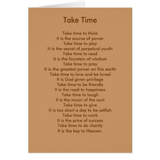 Take Time to Think (Front)