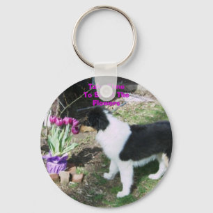 Take TimeTo Smell TheFlowers Key Ring