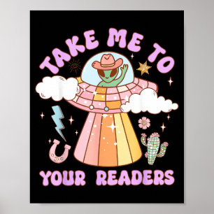 Take to Readers Alien Teacher Halloween Literacy Poster