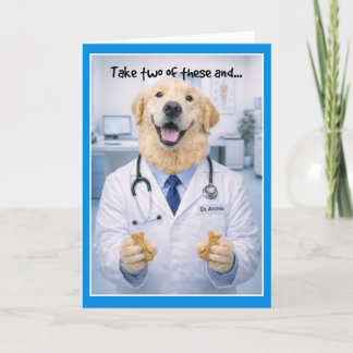 Take Two Dog Bones Get Well Card  DBA-1