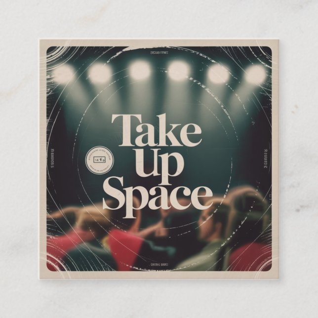 Take Up Space Square Business Card (Front)