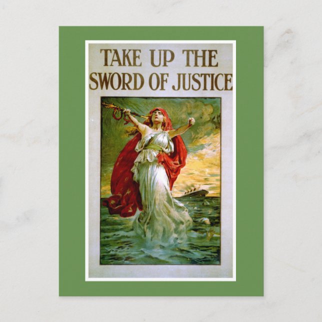Take Up the Sword of Justice Postcard (Front)