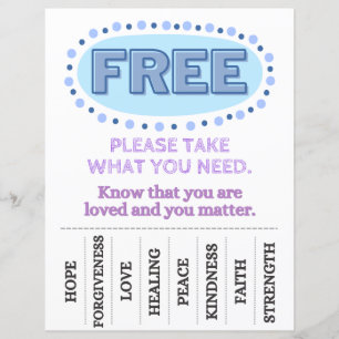 Take What You Need Flier (Blue)