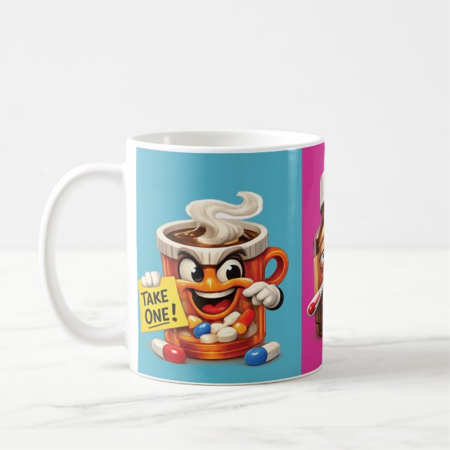 Take Your Pill Reminder Colour Coffee Mug (Left)