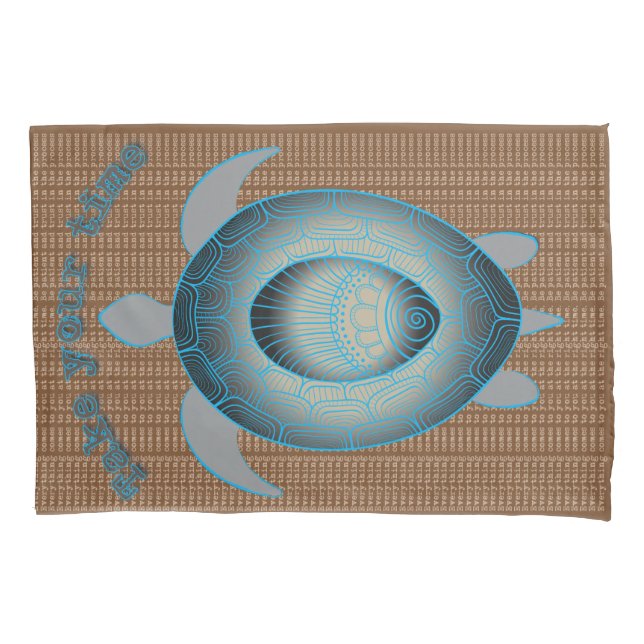 Take your time turtle motivational quote pillowcase (Front)