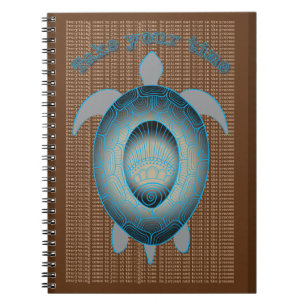 Take your time turtle motivational quote spiral notebook