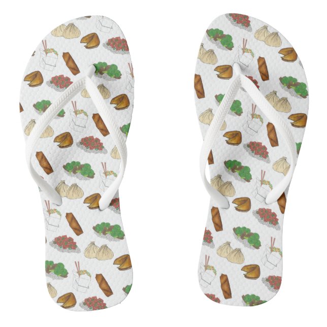 Takeaway Chinese Restaurant Takeout Food Cuisine Jandals (Footbed)