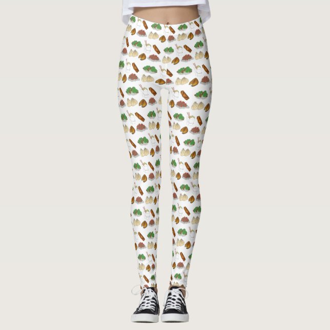 Takeaway Chinese Restaurant Takeout Food Cuisine Leggings (Front)