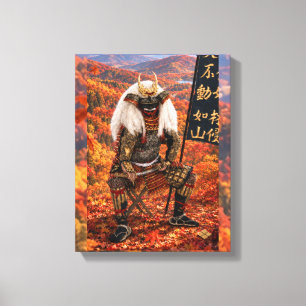Takeda Shingen Samurai Armour Autumn 11x14 Canvas Print