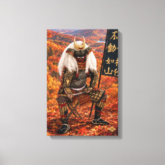 Takeda Shingen Samurai Armour Autumn 12x18 Canvas Print