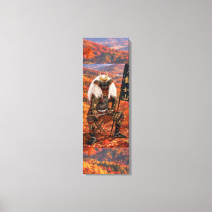 Takeda Shingen Samurai Armour Autumn 12x36 Canvas Print