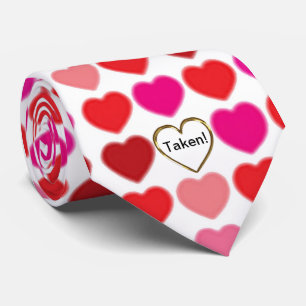 Taken Valentine Heart Men's Tie