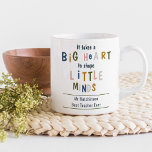 Takes a Big Heart Fun Typography Personalised Coffee Mug<br><div class="desc">Personalised mug for the best teacher ever! This gender neutral typography design has the teacher quote reads "it takes a big heart to shape little minds", in multi-colour whimsical lettering. You can customise the design with add your personalised message, such as teacher's name and best teacher ever! Please browse my...</div>