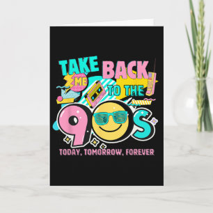 Takes Me Ck To The 90s Retro Vintage Halloween Cos Card